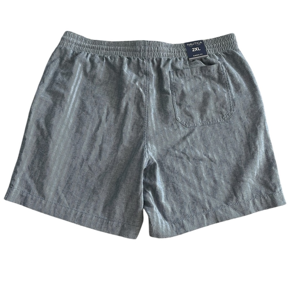 Nautica Mens Textured Pull-On Boardwalk Classic Fit Shorts Blue Size 2XL - Picture 4 of 7
